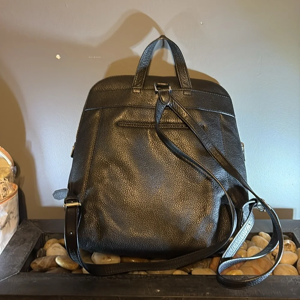 Michael Kors Black Leather Backpack